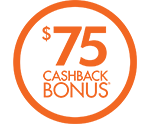 $75 Cashback Bonus
