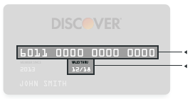 discover credit card account number